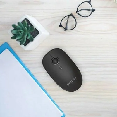 Porodo 2 in 1 Wireless Bluetooth Mouse 2.4 GHz V5.0 - Black